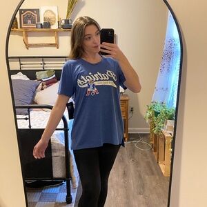 NWT Fanatics Patriots Blue Short Sleeve Lightweight Graphic T-Shirt — Women’s L